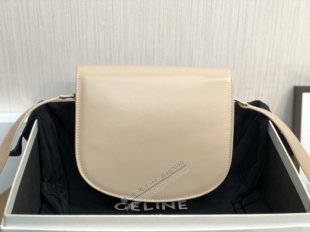 Celine專櫃2022新款凱旋門馬鞍包 賽琳TEEN BESACE TRIOMPHE亮澤牛皮革手袋 sldj2290